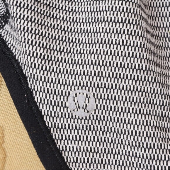 LULULEMON 2012 Reversibile Runder Under Long Sleeve Top 6 Pique Black White B42 - Picture 6 of 6